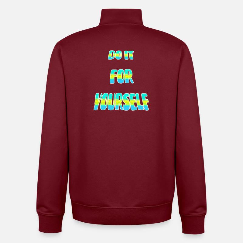 Do it point - Unisex Organic Zip Sweatshirt by Stanley/Stella - burgundy