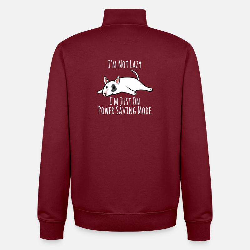 Mode économie d’énergie, chiot - Sweat zippé unisexe en coton bio Stanley/Stella - bordeaux