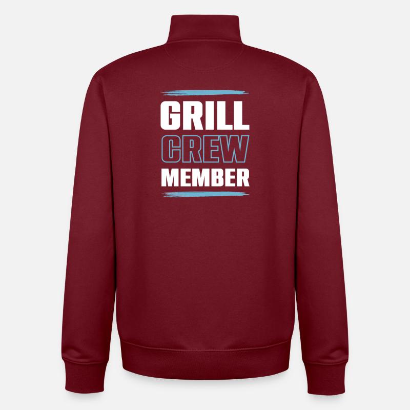 Grill Crew - Unisex Organic Zip Sweatshirt von Stanley/Stella - Burgunderrot