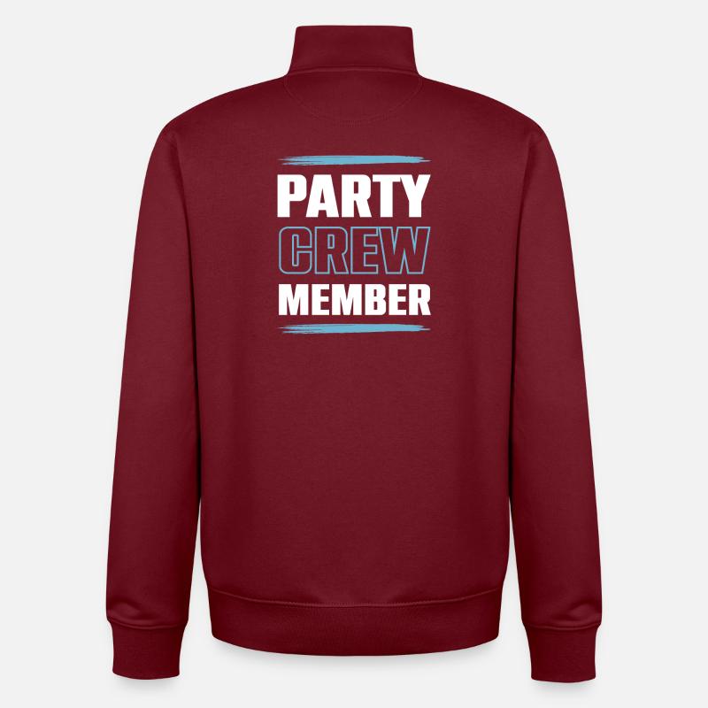 Party Crew - Unisex Organic Zip Sweatshirt von Stanley/Stella - Burgunderrot