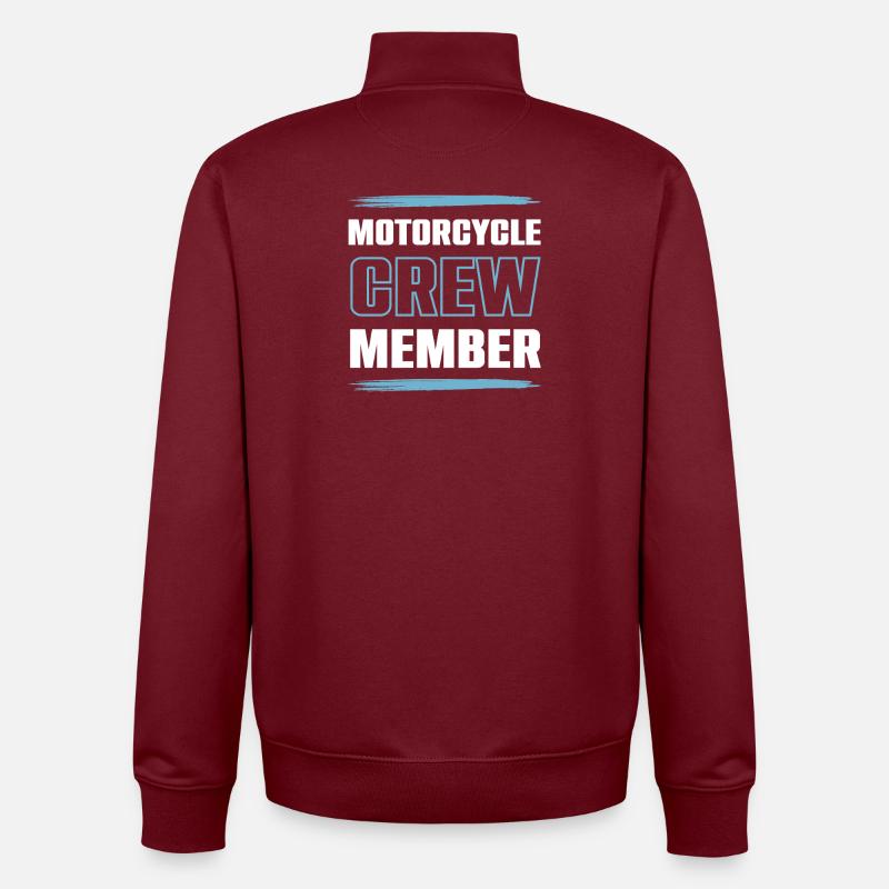 Motorcycle Crew - Unisex Organic Zip Sweatshirt von Stanley/Stella - Burgunderrot