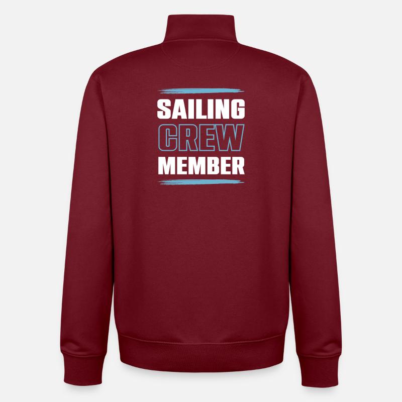 Sailing Crew - Unisex Organic Zip Sweatshirt by Stanley/Stella - burgundy