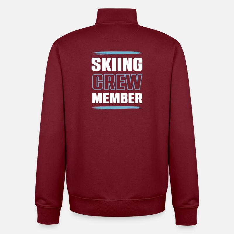 Équipe de ski - Sweat zippé unisexe en coton bio Stanley/Stella - bordeaux