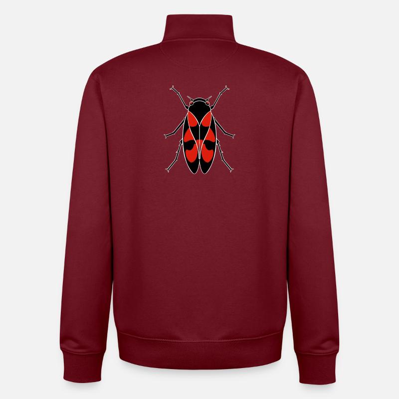 Cigale de sang - Sweat zippé unisexe en coton bio Stanley/Stella - bordeaux