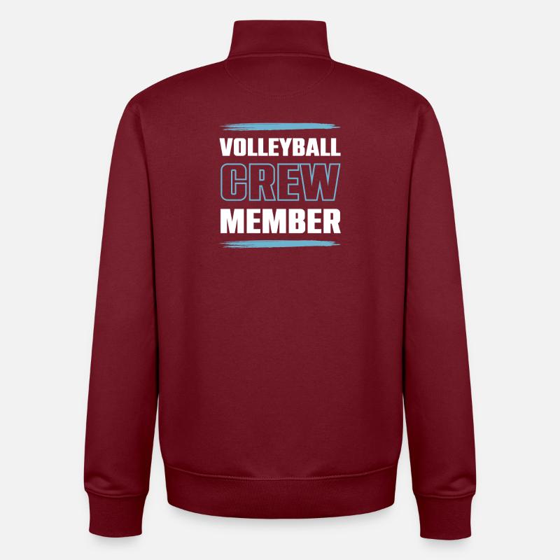 Volleyball Crew - Unisex Organic Zip Sweatshirt von Stanley/Stella - Burgunderrot