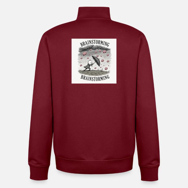 Brainstorming - Unisex Organic Zip Sweatshirt von Stanley/Stella - Burgunderrot