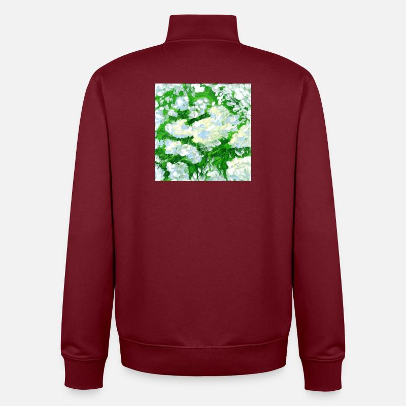 Elderberry Paintings - Unisex Organic Zip Sweatshirt by Stanley/Stella - burgundy