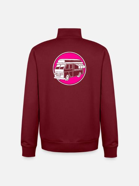 Snack Food Truck - Unisex Organic Zip Sweatshirt by Stanley/Stella - burgundy