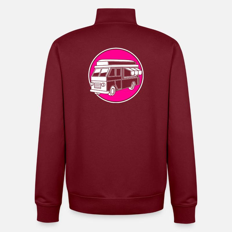Camion de Snacks Food - Sweat zippé unisexe en coton bio Stanley/Stella - bordeaux