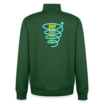 Small Steps - Unisex Organic Zip Sweatshirt by Stanley/Stella - bottle green - Back - AI Model Male 185 dark (185cm)