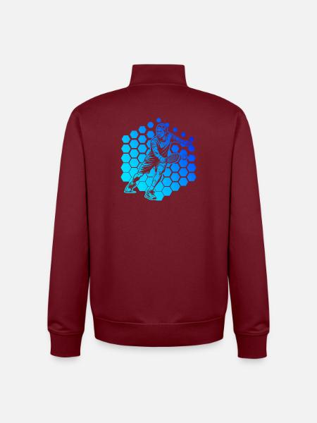 Pickleball Game Theme Around Pickleball Community - Unisex Organic Zip Sweatshirt by Stanley/Stella - burgundy