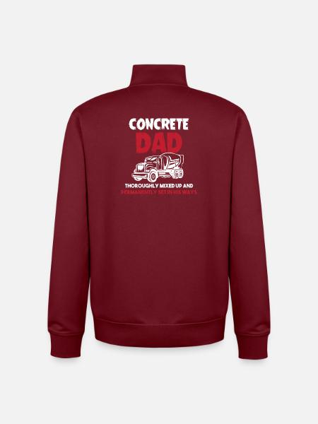 Concrete Concrete Paver Concrete Mixer - Unisex Organic Zip Sweatshirt by Stanley/Stella - burgundy