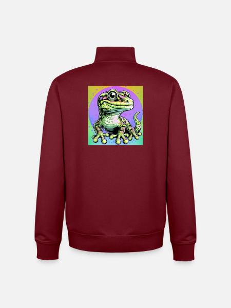 Gecko - Unisex Organic Zip Sweatshirt von Stanley/Stella - Burgunderrot