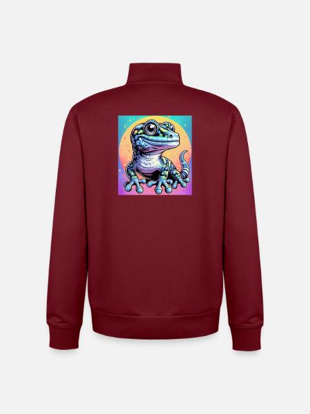 Gecko - Unisex Organic Zip Sweatshirt von Stanley/Stella - Burgunderrot
