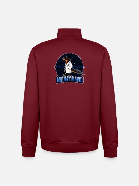 NEWTRINO – Funny Physics Scientist Newt - Unisex Organic Zip Sweatshirt by Stanley/Stella - burgundy