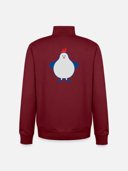 fette henne - Unisex Organic Zip Sweatshirt von Stanley/Stella - Burgunderrot