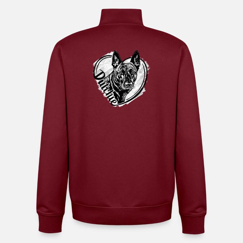 Dutch Shepherd – Dutchie - Unisex Organic Zip Sweatshirt von Stanley/Stella - Burgunderrot