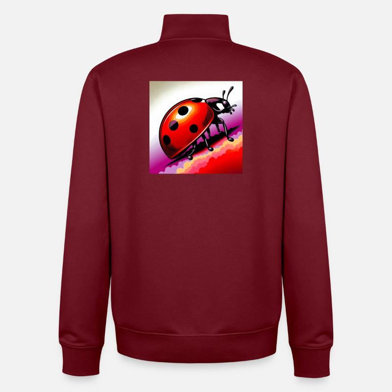 Marienkäfer - Unisex Organic Zip Sweatshirt von Stanley/Stella - Burgunderrot