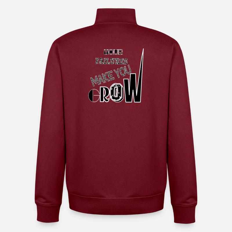 YOUR FAILURES - Unisex Organic Zip Sweatshirt by Stanley/Stella - burgundy