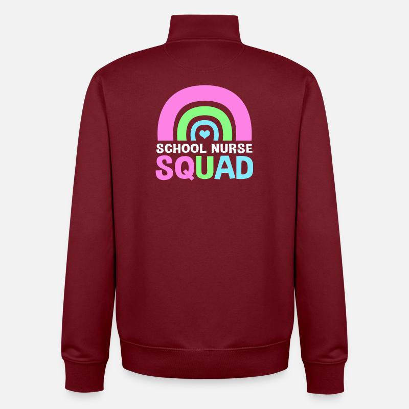 École d’infirmières - Sweat zippé unisexe en coton bio Stanley/Stella - bordeaux