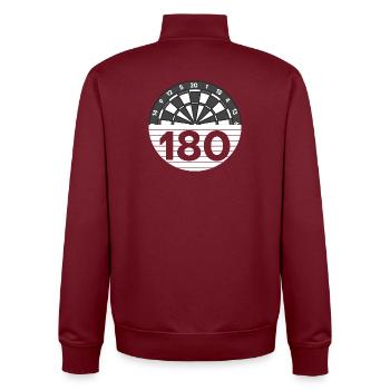 One hundred and eighty points - Unisex Organic Zip Sweatshirt by Stanley/Stella - burgundy - Back - AI Model Male 185 dark (185cm)