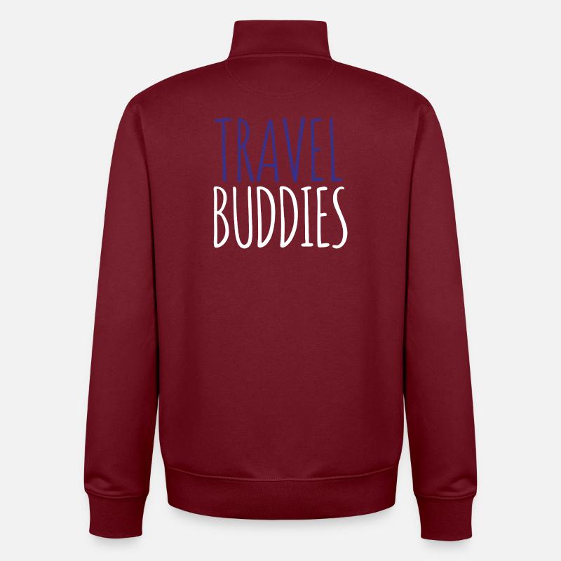 Compagnons de voyage - Sweat zippé unisexe en coton bio Stanley/Stella - bordeaux