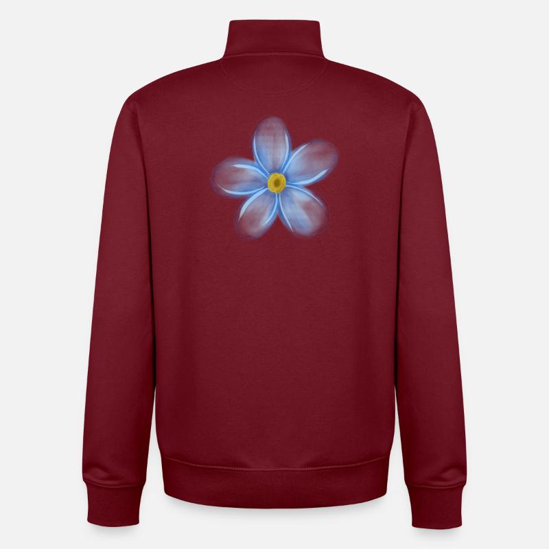 Myosotis - Sweat zippé unisexe en coton bio Stanley/Stella - bordeaux