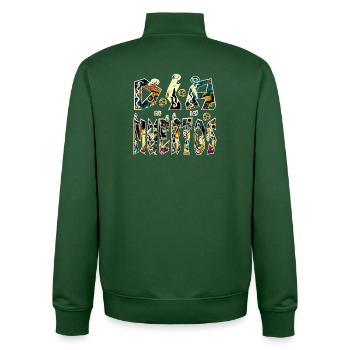 Día de los Muertos - Unisex Organic Zip Sweatshirt von Stanley/Stella - Flaschengrün - Hinten - AI Model Male 185 dark (185cm)