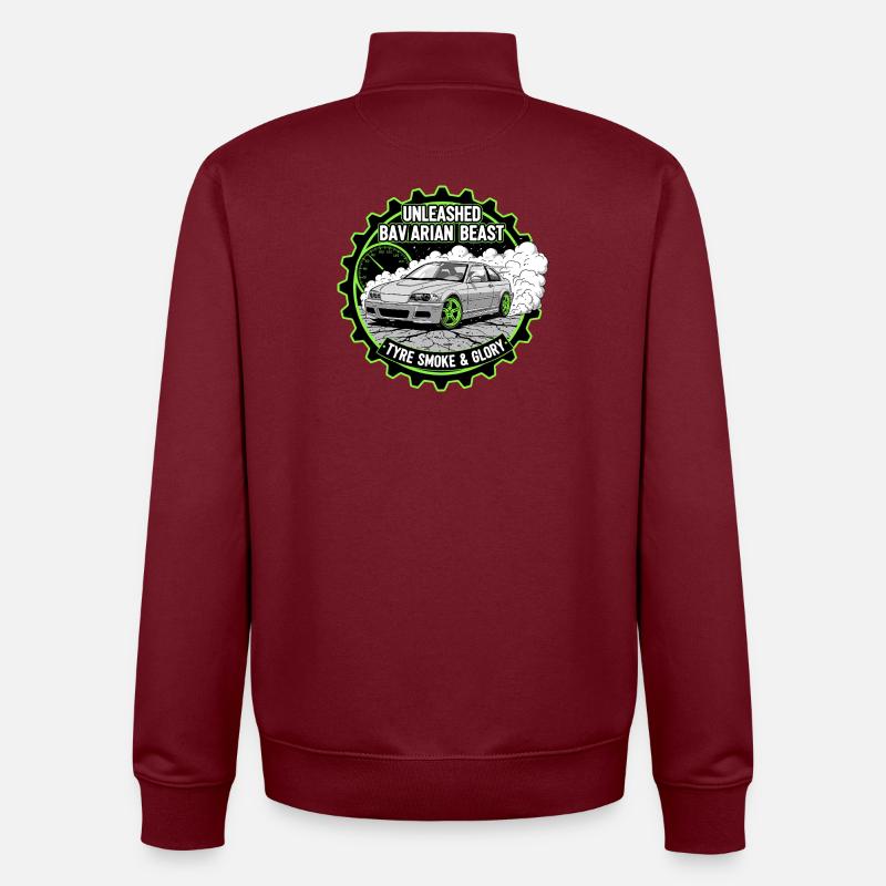 Unleashed Bavarian Beast - Unisex Organic Zip Sweatshirt von Stanley/Stella - Burgunderrot