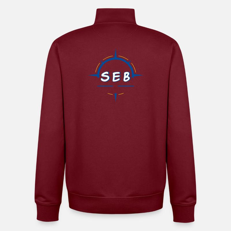 Seb - Sweat zippé unisexe en coton bio Stanley/Stella - bordeaux