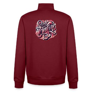 Be My Valentine Valtentingstag Cadeau Femme - Sweat zippé unisexe en coton bio Stanley/Stella - bordeaux - Dos - AI Model Male 185 dark (185cm)