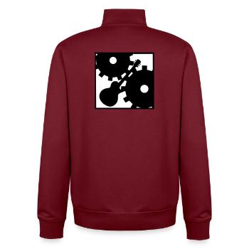 Rock against the Machine - Unisex Organic Zip Sweatshirt von Stanley/Stella - Burgunderrot - Hinten - AI Model Male 185 dark (185cm)