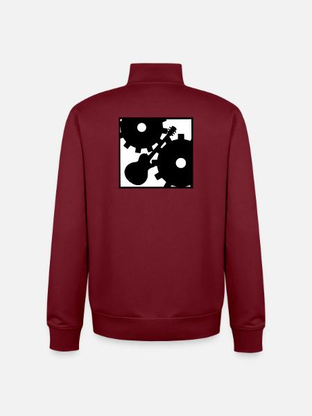 Rock against the Machine - Unisex Organic Zip Sweatshirt by Stanley/Stella - burgundy