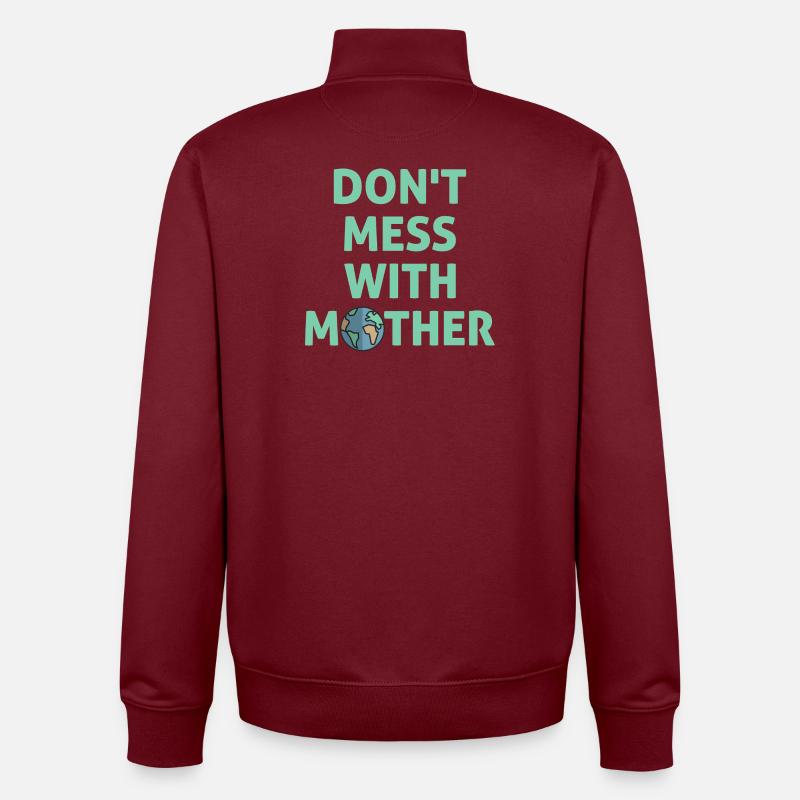 Ne t’en prends pas à maman ! - Sweat zippé unisexe en coton bio Stanley/Stella - bordeaux