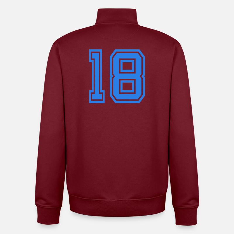 18 - Sweat zippé unisexe en coton bio Stanley/Stella - bordeaux