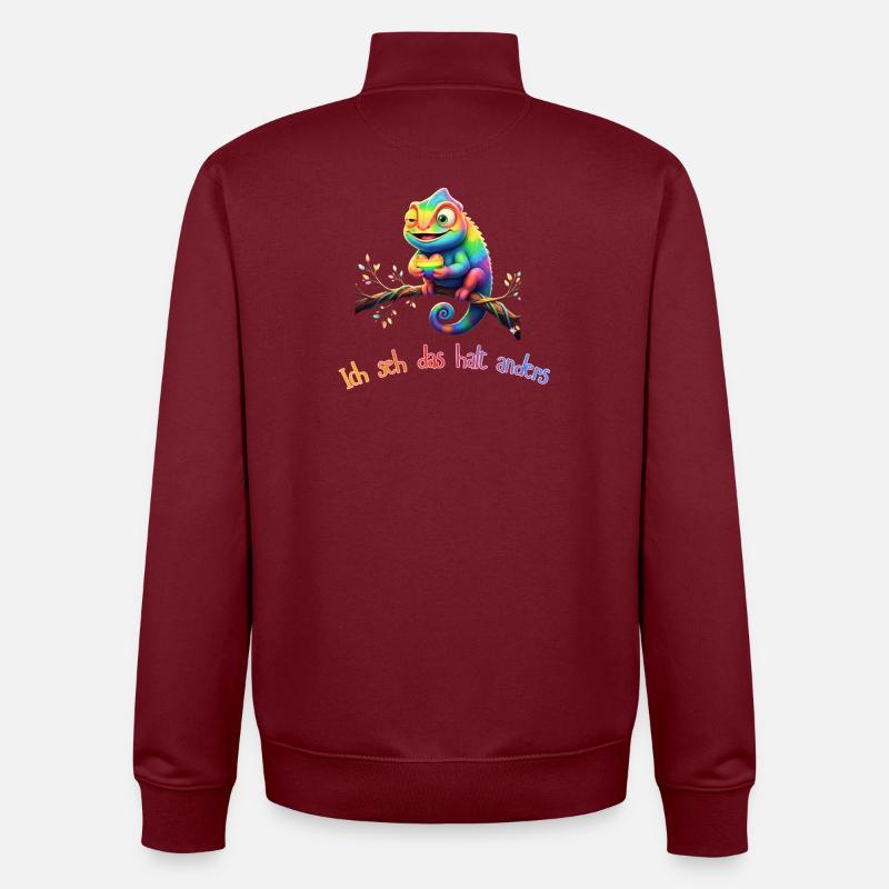 Je vois les choses différemment ! - Sweat zippé unisexe en coton bio Stanley/Stella - bordeaux