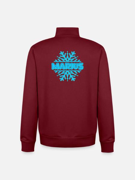 Marius - Sweat zippé unisexe en coton bio Stanley/Stella - bordeaux