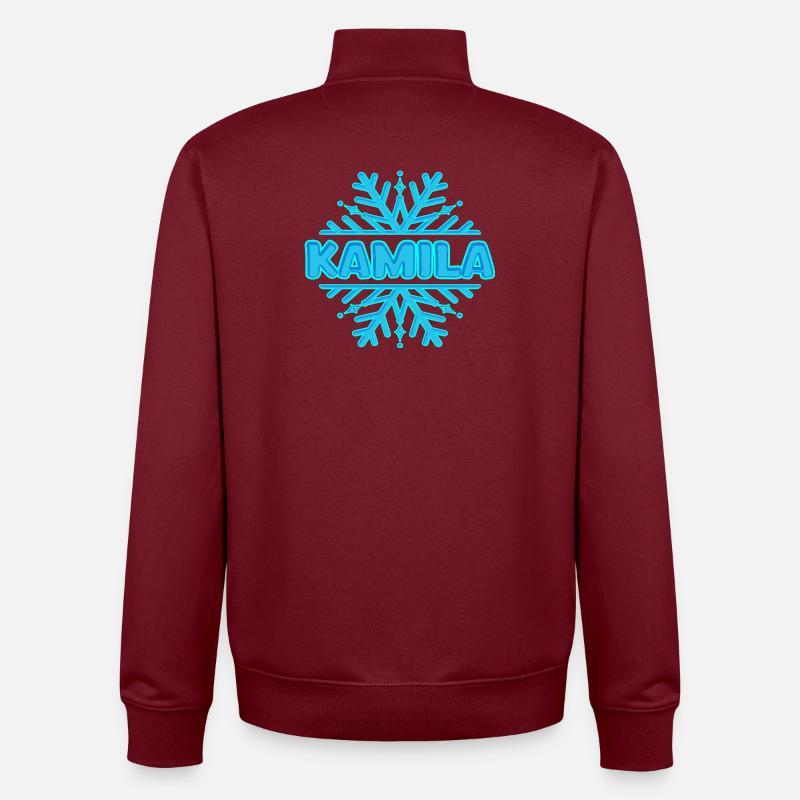 Kamila Kamila - Sweat zippé unisexe en coton bio Stanley/Stella - bordeaux