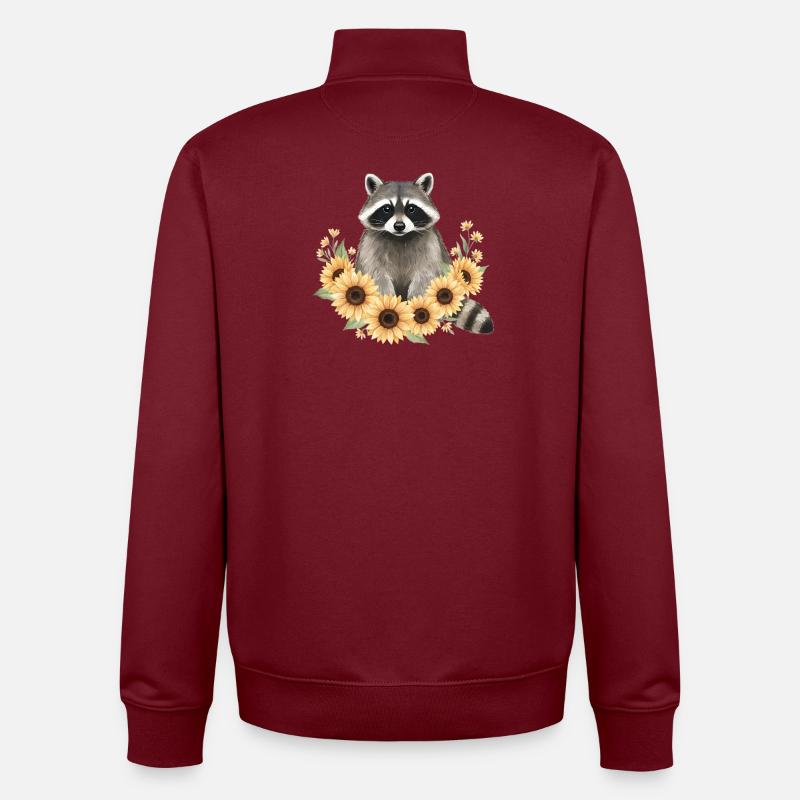 Waschbär - Unisex Organic Zip Sweatshirt von Stanley/Stella - Burgunderrot