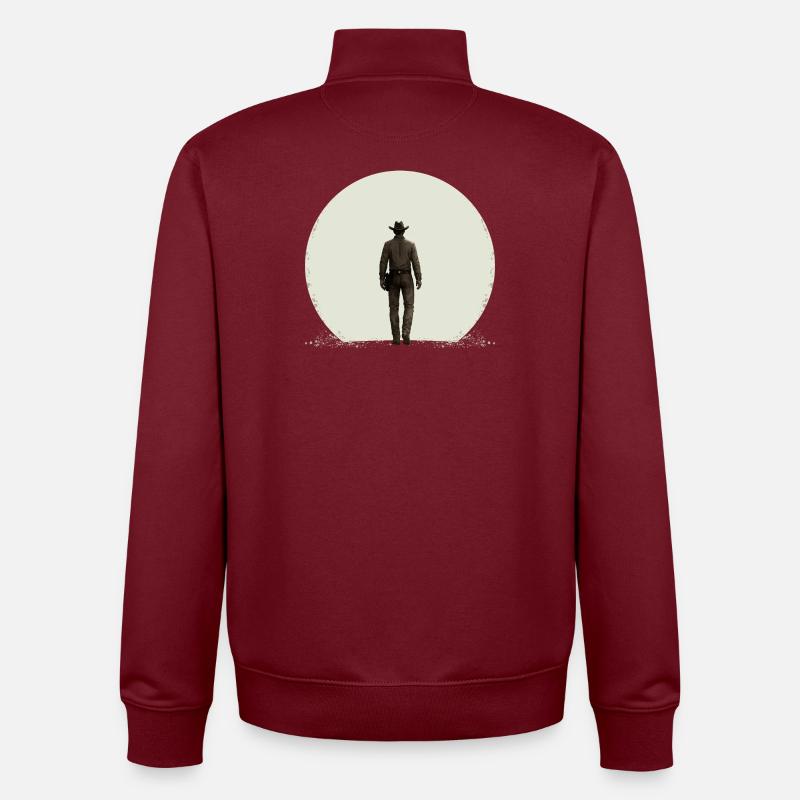 Chemin du Père - Sweat zippé unisexe en coton bio Stanley/Stella - bordeaux