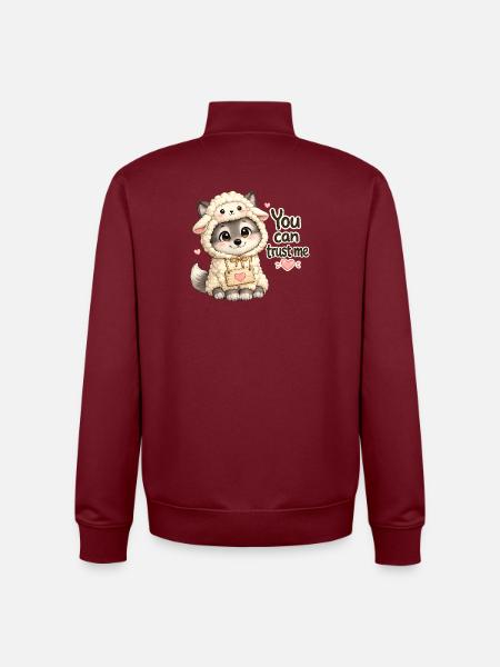 Süßer Wolfswelpe im Schafspelz - Unisex Organic Zip Sweatshirt von Stanley/Stella - Burgunderrot