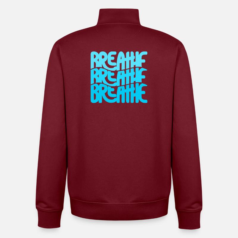 Respira - Unisex Organic Zip Sweatshirt by Stanley/Stella - burgundy