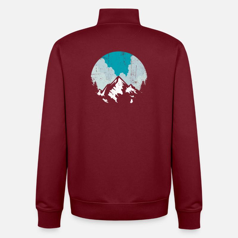 Schneegipfel-Kreis - Unisex Organic Zip Sweatshirt von Stanley/Stella - Burgunderrot