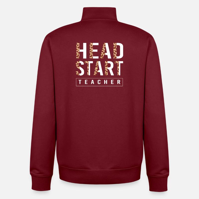 Vorschulkind Lehrer Vorschule - Unisex Organic Zip Sweatshirt von Stanley/Stella - Burgunderrot