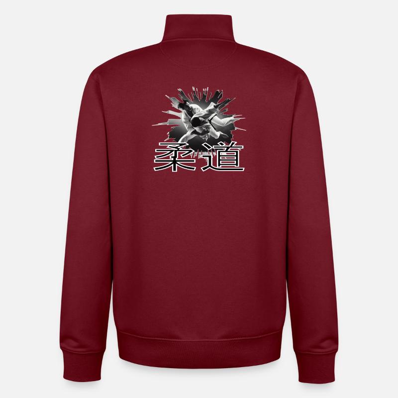 JUDO - Sweat zippé unisexe en coton bio Stanley/Stella - bordeaux