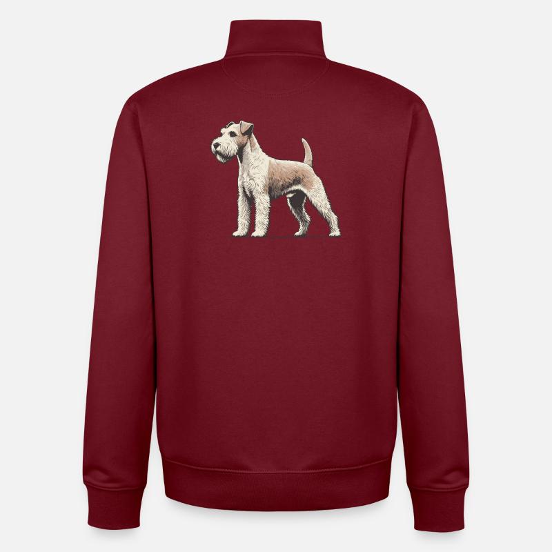Terrier - Unisex Organic Zip Sweatshirt by Stanley/Stella - burgundy