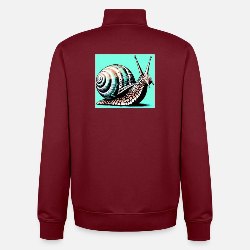 Schnecke - Unisex Organic Zip Sweatshirt von Stanley/Stella - Burgunderrot