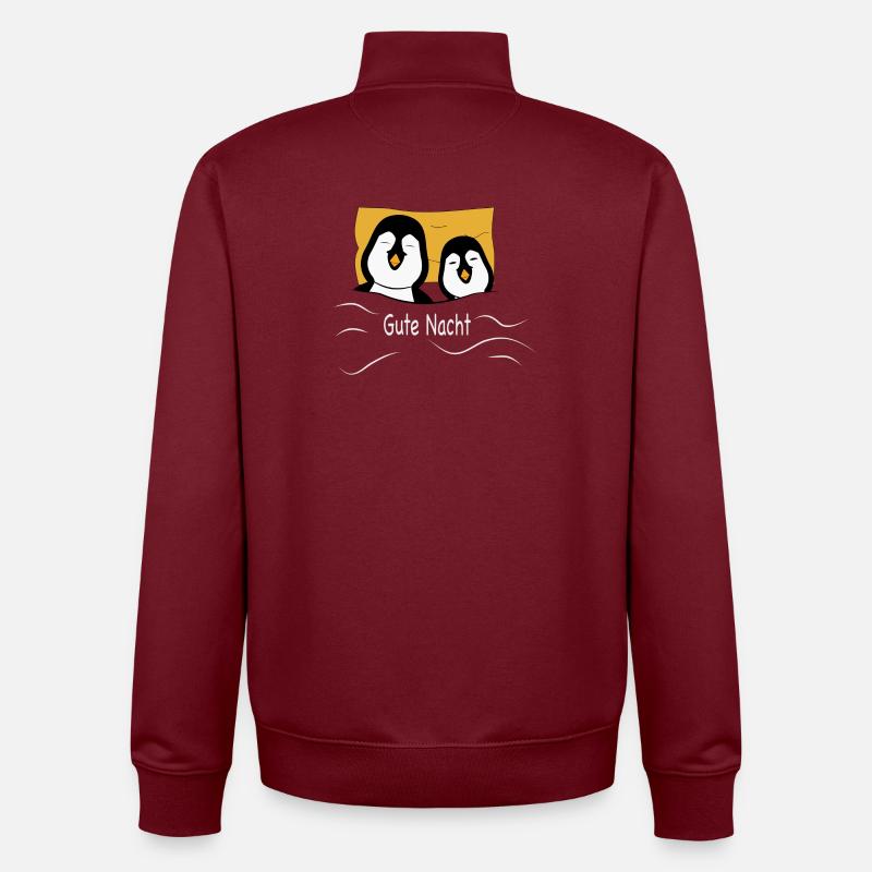 Müde Pinguine - Unisex Organic Zip Sweatshirt von Stanley/Stella - Burgunderrot