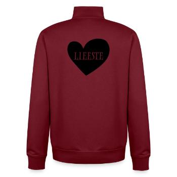 23 Liebestes Herz Rot - Unisex Organic Zip Sweatshirt von Stanley/Stella - Burgunderrot - Hinten - AI Model Male 185 dark (185cm)