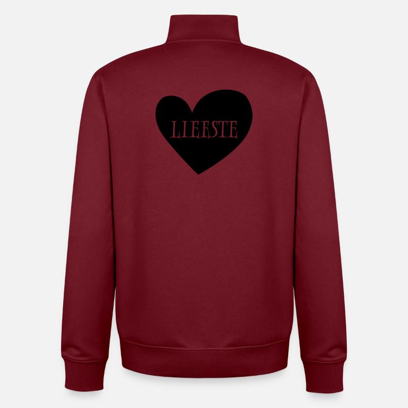 23 Très Cher Coeur Rouge - Sweat zippé unisexe en coton bio Stanley/Stella - bordeaux